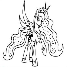 236x236 My Little Pony Princess Luna Coloring Pages Activities For Kids