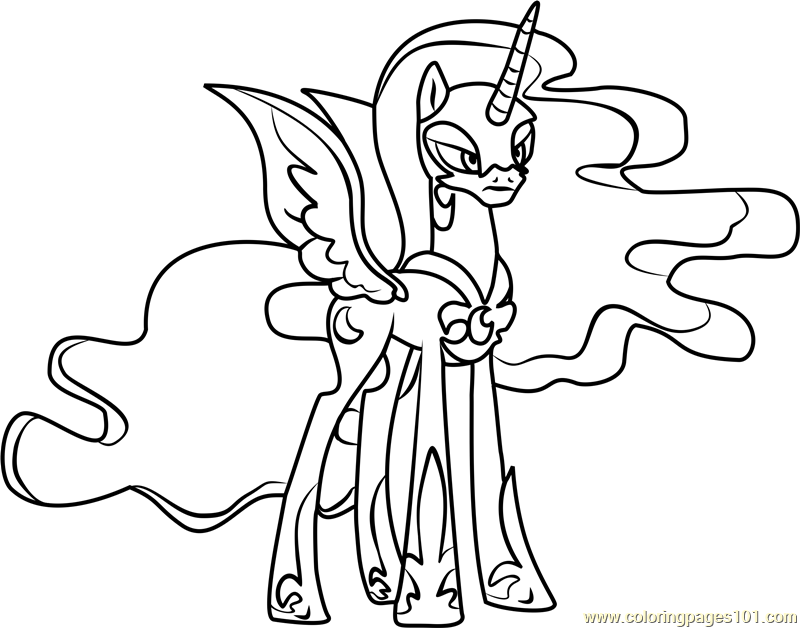 800x628 Nightmare Moon Coloring Page