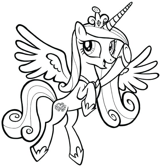 564x586 Coloring Pages Mlp My Little Pony Coloring Pages Princess Cadence