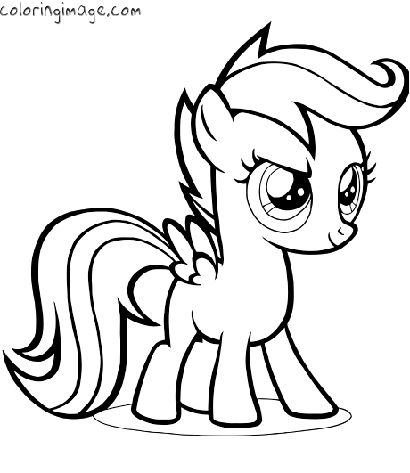 460x531 My Little Pony Coloring Page (Scootaloo) My Little Pony Party
