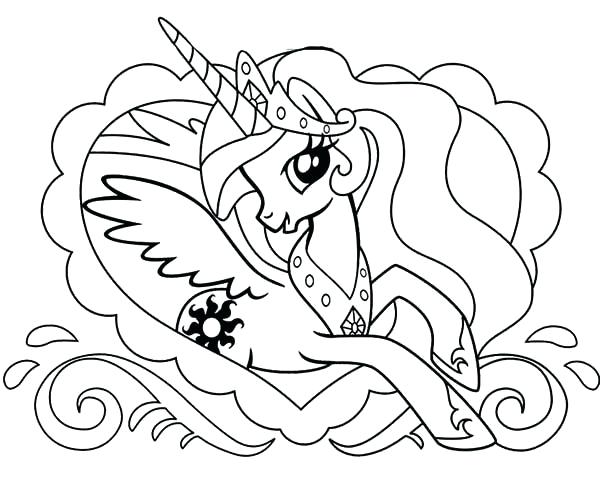 My Little Pony Unicorn Coloring Pages Princess In Love Frame 600x481 My Little Pony Unicorn Coloring Pages Princess In Love Frame