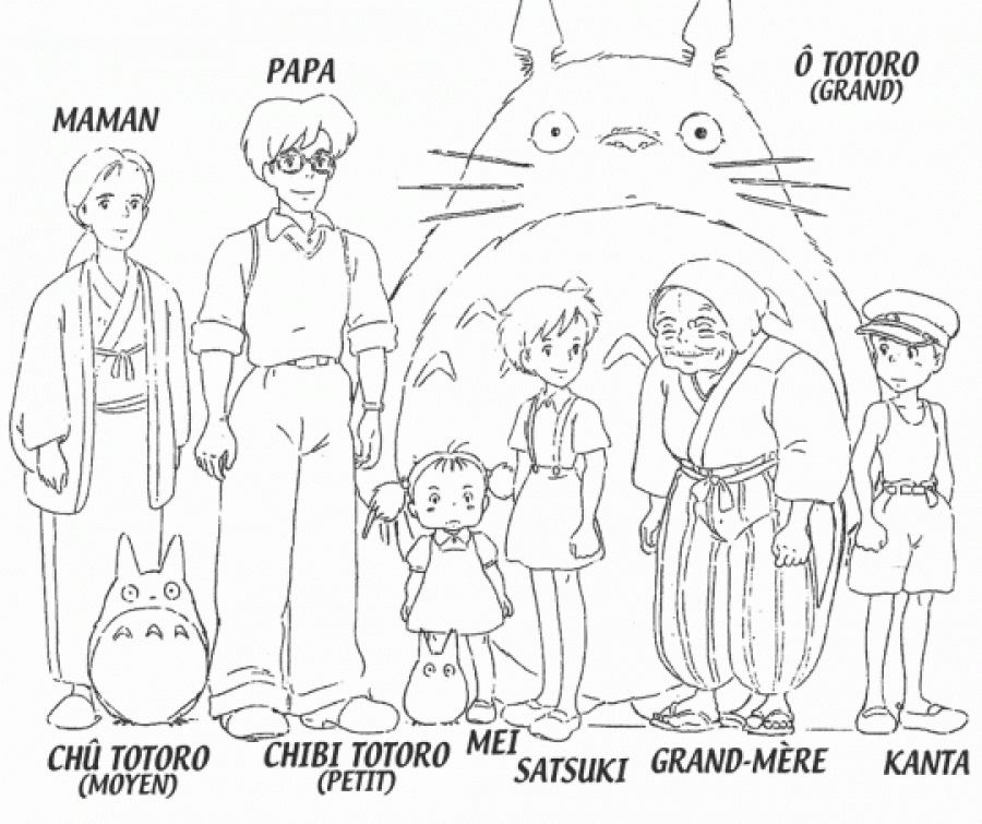 My Neighbor Totoro Coloring Pages
