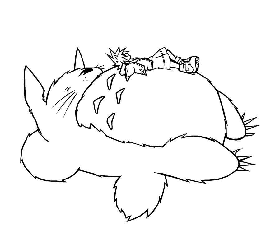 900x749 Totoro And Sora Coloring Pages