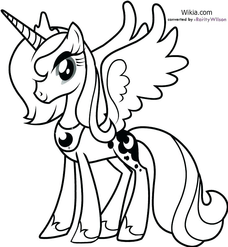 My Little Pony Coloring Pages Princess Luna 736x797 My Little Pony Coloring Pages Princess Luna
