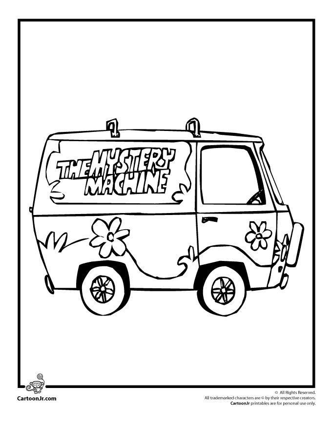Mystery Machine Coloring Page