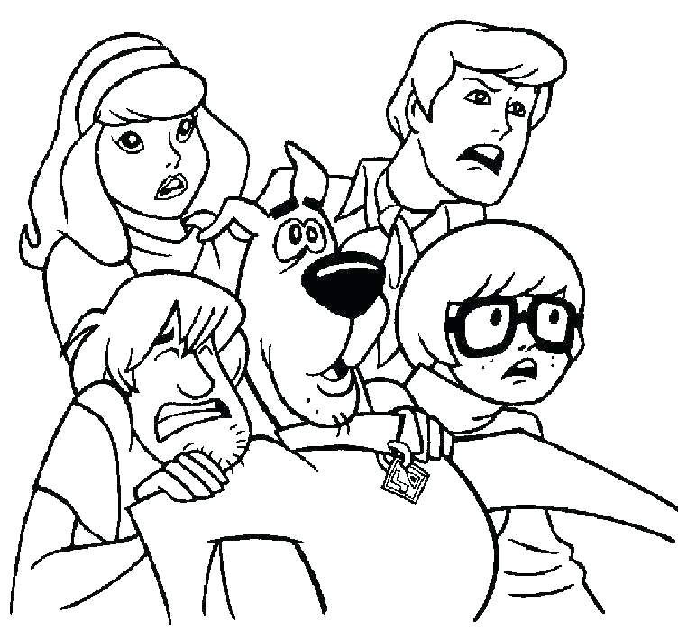 752x709 Coloring Pages Of Scooby Doo Coloring Pages Of Character Mystery