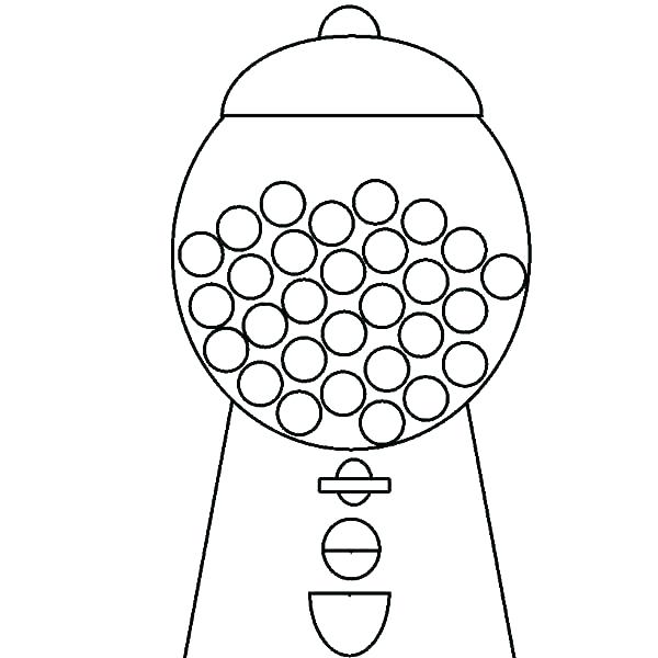600x600 Machine Coloring Pages Bubblegum Coloring Pages Bubble Gum Machine