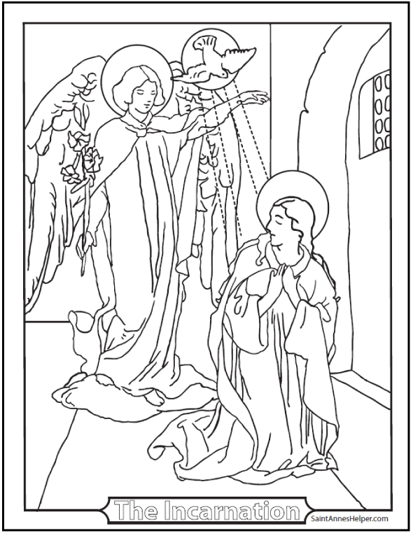 590x762 Rosary Coloring Pages Mysteries Of The Rosary