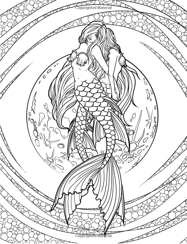 600x783 Clever Ideas Mermaid Coloring Pages For Adults Best 25