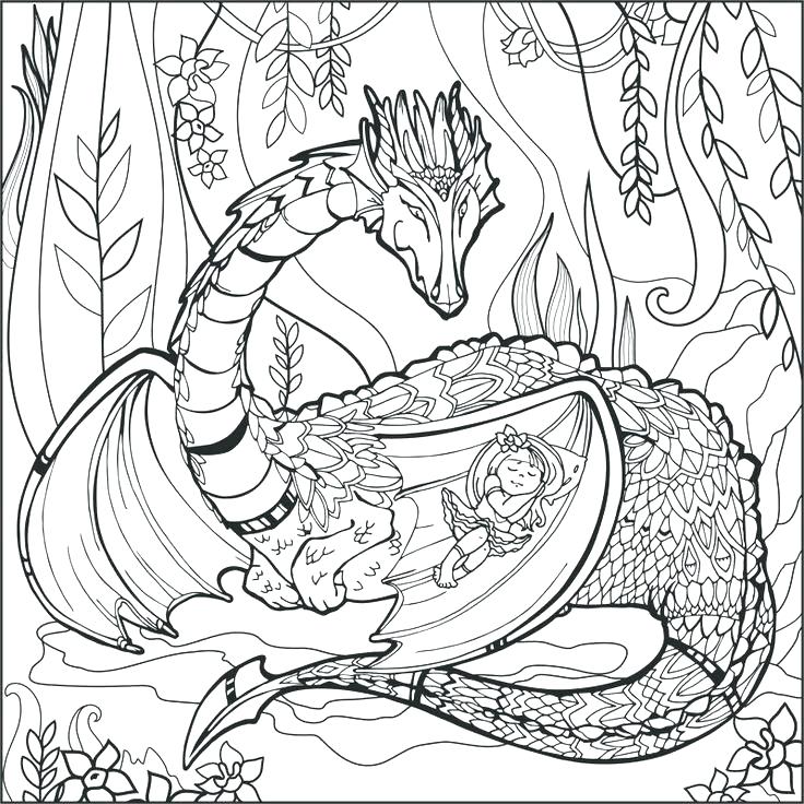 736x736 Mythical Creatures Coloring Pages Yvonnetang Me Color Print 12269