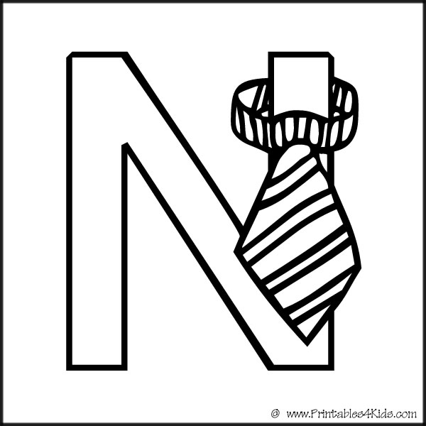 Letter N Coloring Pages Printable 600x600 Letter N Coloring Pages Printable