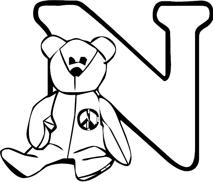 N Coloring Page 700x600 N Coloring Page