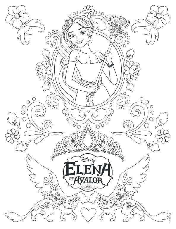 Princess Elena Coloring Page Icontent 593x768 Princess Elena Coloring Page Icontent