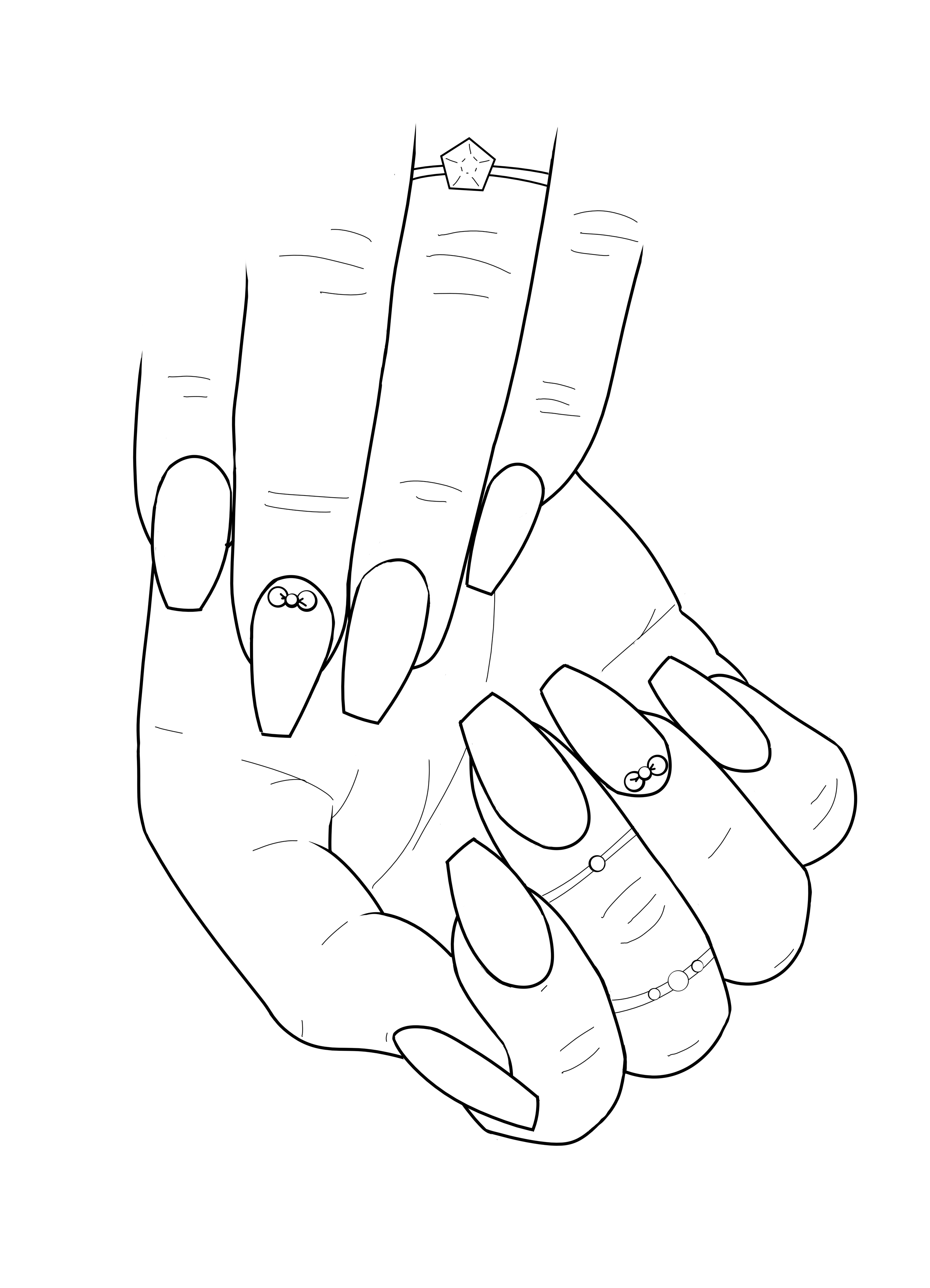 2600x3600 Coloring Page From The Nail Art Adult Coloring Book, Available
