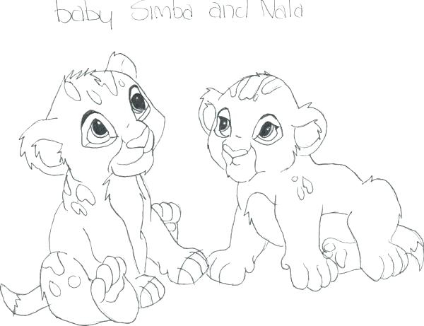 600x461 Baby Nala Coloring Pages Ba Nala Coloring Pages Nala Coloring