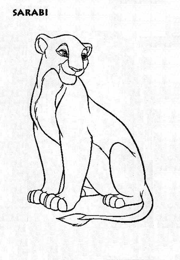 Beautiful Nala The Lion King Coloring Page 600x864 Beautiful Nala The Lion King Coloring Page