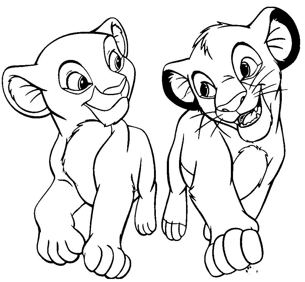 Lion King Coloring Pages Simba And Nala Picture For Kids 1000x922 Lion King Coloring Pages Simba And Nala Picture For Kids