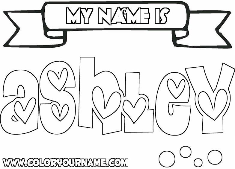 Name Ashley Coloring Pages 784x565 Name Ashley Coloring Pages