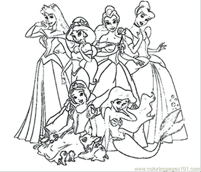 Princesses Coloring Pages Princess Coloring Pages To Print 650x554 Princesses Coloring Pages Princess Coloring Pages To Print