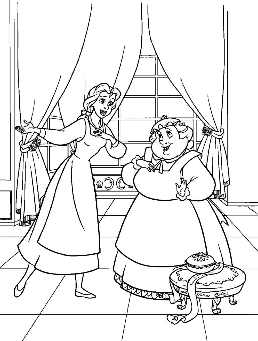 1000x1319 Beauty And The Beast Belle Mothers Narnia Coloring Pages