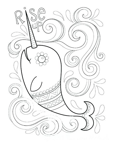 Narwhal Coloring Pages 469x600 Narwhal Coloring Pages