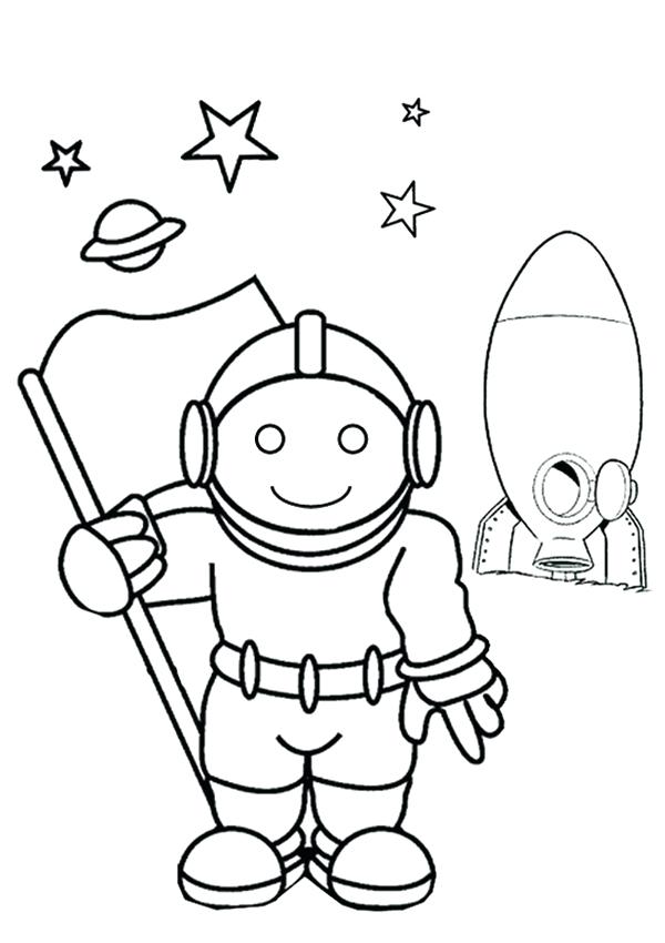 600x850 Astronaut Coloring Pages Free Online Astronaut Colouring Page Kids