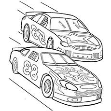 230x230 Drawn Race Car Color