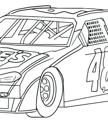 357x400 Nascar Coloring Pages