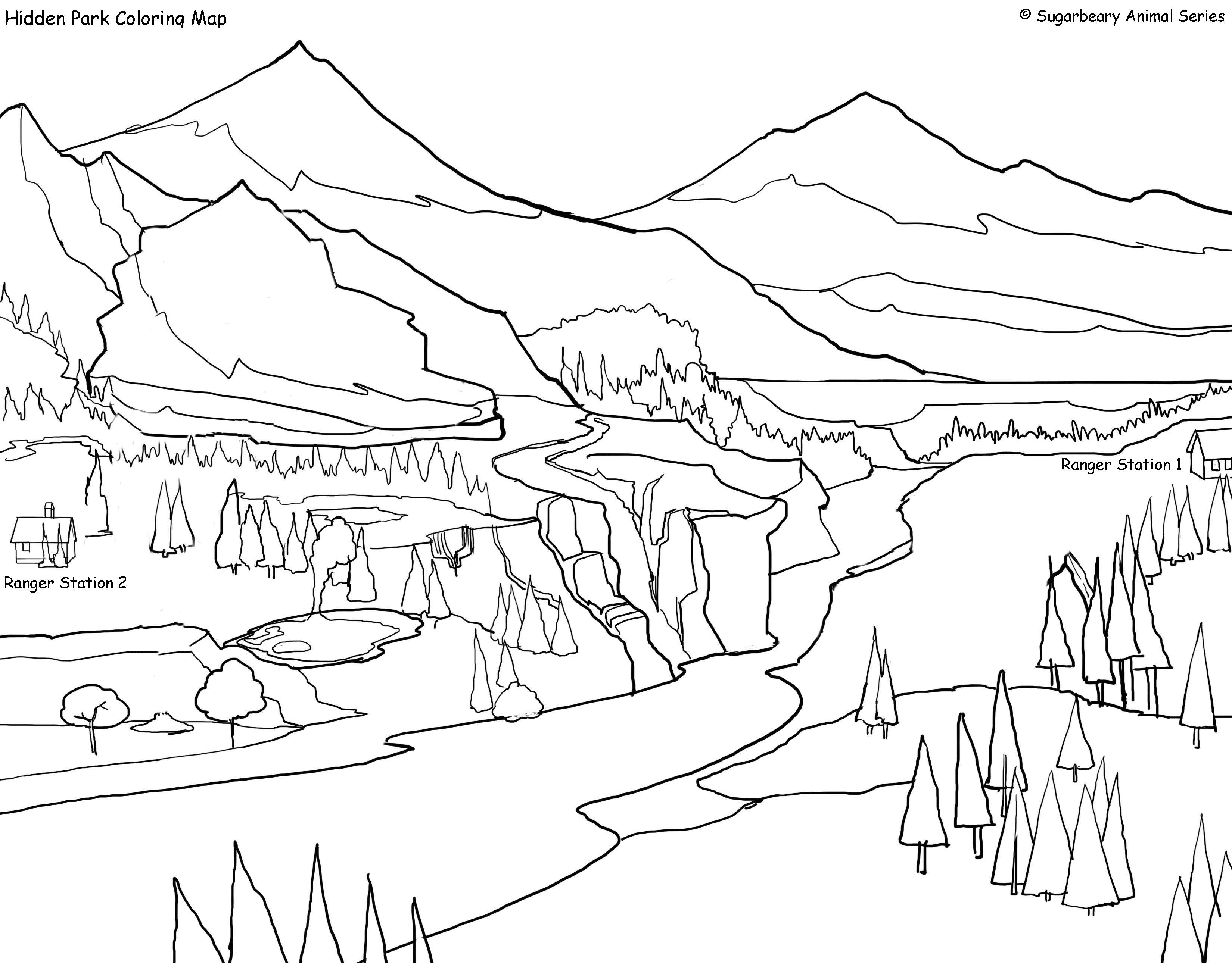 3300x2581 Park Coloring Page 385415 Throughout