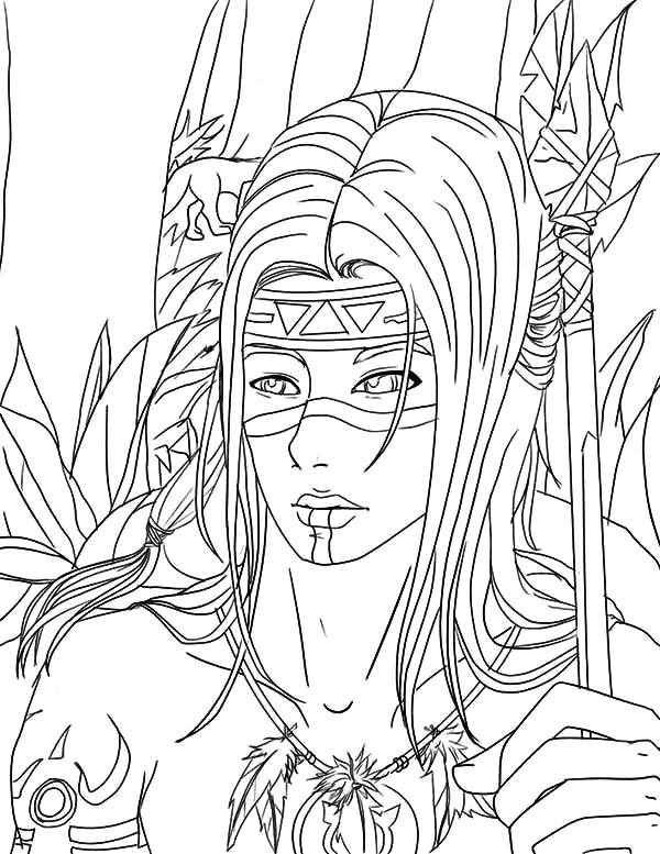 Native American Coloring Pages For Adults Native American Coloring 600x777 Native American Coloring Pages For Adults Native American Coloring