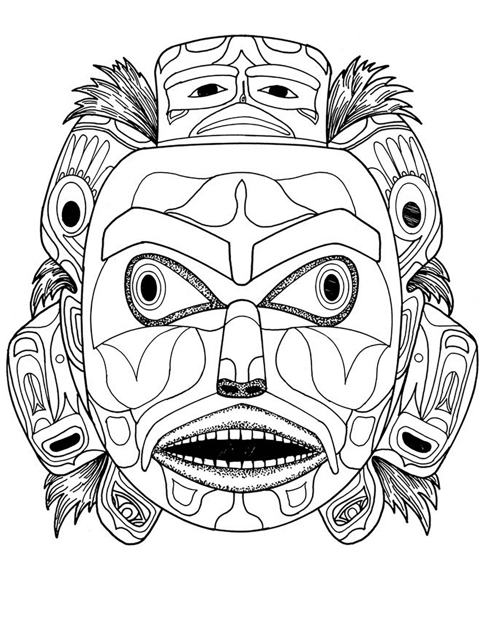 Kwakiutl Bear Spirit Mask 1600x2043 Kwakiutl Bear Spirit Mask