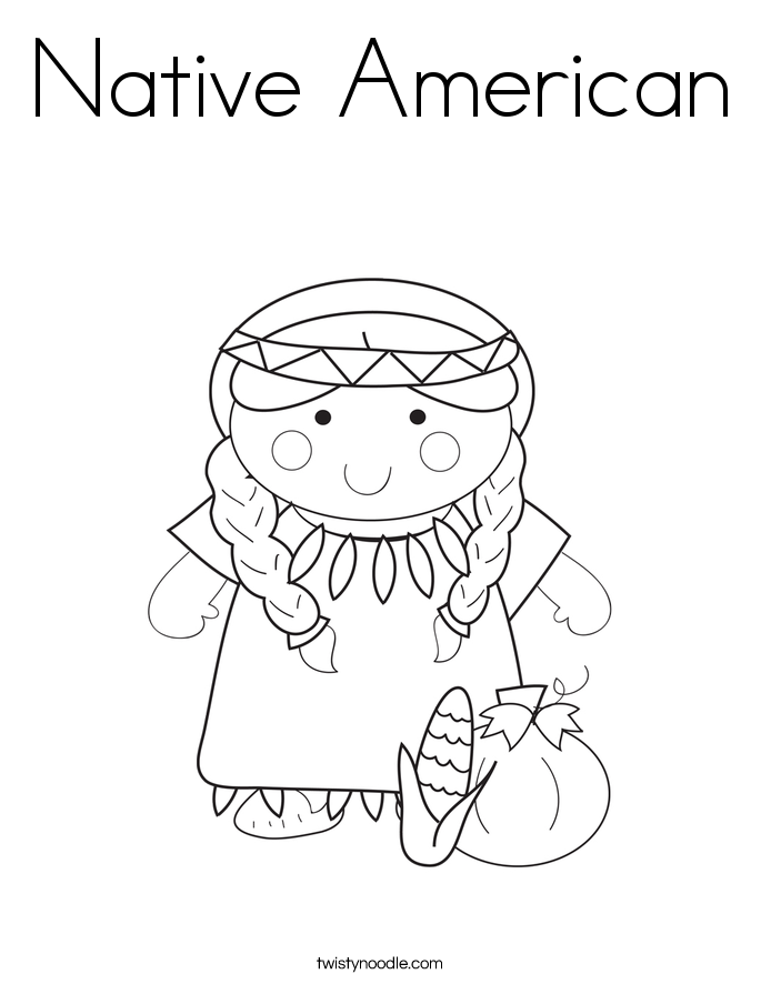 685x886 Native American Coloring Page