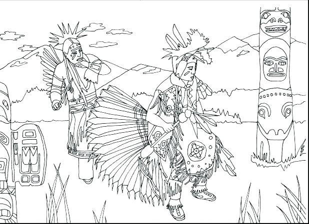 Free Printable Native Coloring Page For Kids Native American Girl 618x449 Free Printable Native Coloring Page For Kids Native American Girl