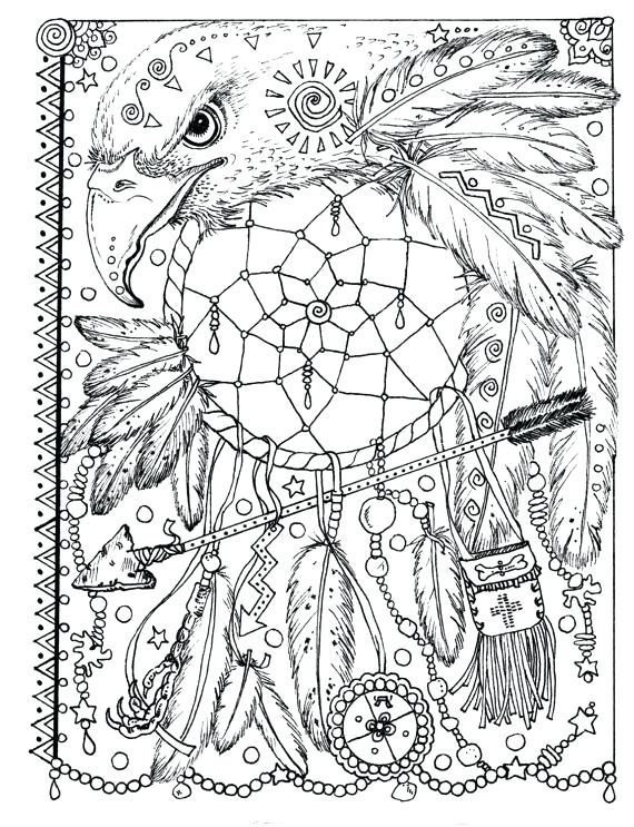 570x743 Dreamcatcher Coloring Pages 5 Pages Instant Download Animal