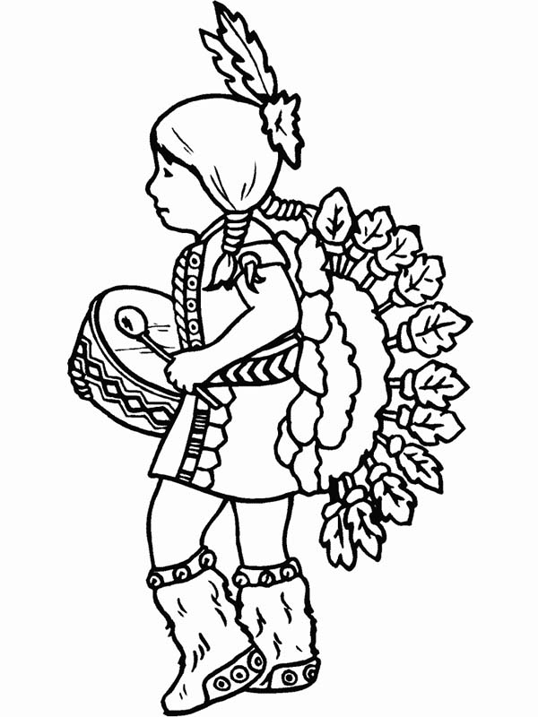 600x800 Native American Boy Coloring Pages