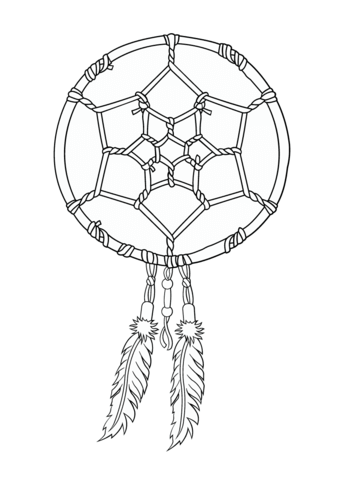340x480 Native American Dreamcatcher Coloring Page Fine Art Appreciation