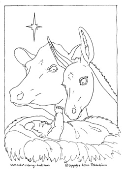 256x352 Nativity Coloring Pages
