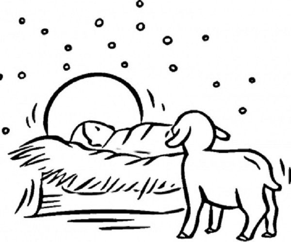 600x500 Printable Nativity Animals Printable Nativity Coloring Pages