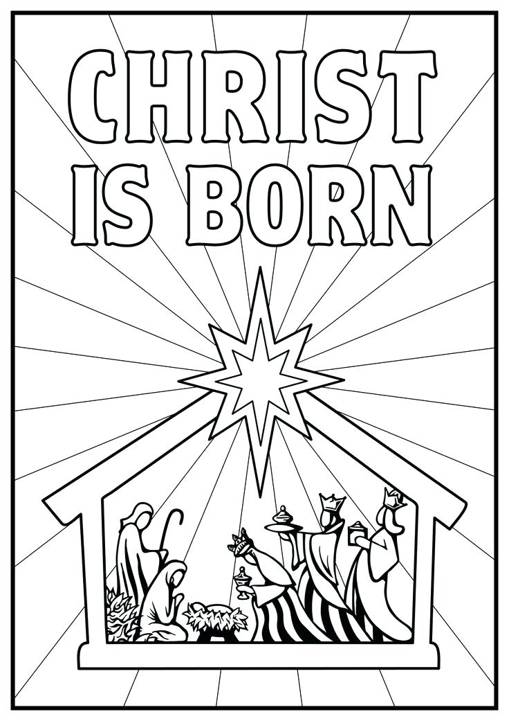 736x1041 Nativity Scene Coloring Pages Nativity The Birth Of Scene Coloring