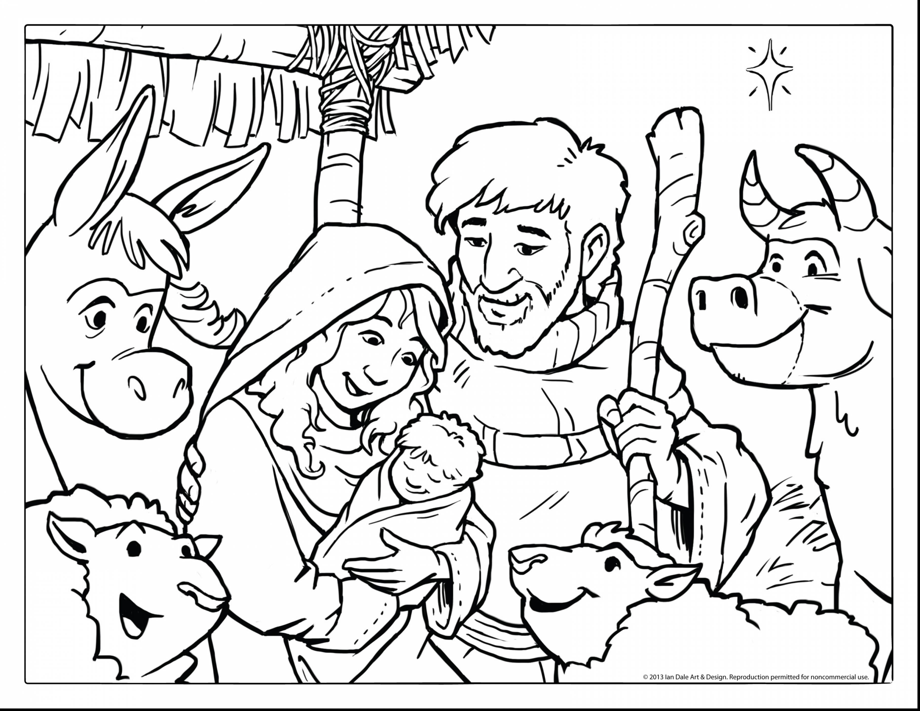 3630x2805 Outstanding Baby Jesus Nativity Coloring Pages With Nativity Scene