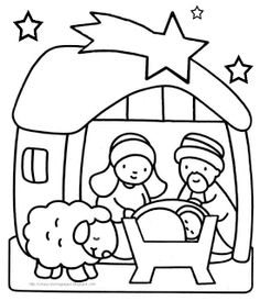 Nativity Coloring Page Coloring Sunday School 236x274 Nativity Coloring Page Coloring Sunday School