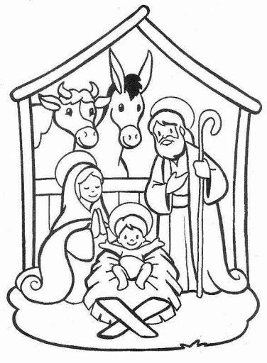 Nativity Scene, Christmas, Coloring Pages Sunday School 376x512 Nativity Scene, Christmas, Coloring Pages Sunday School