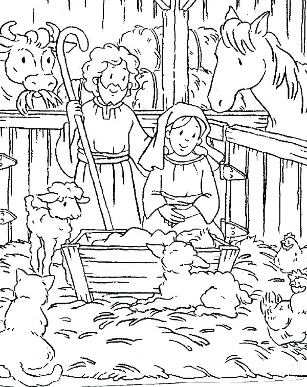 Precious Moments Nativity Coloring Pages Manger Scene Coloring 600x757 Precious Moments Nativity Coloring Pages Manger Scene Coloring