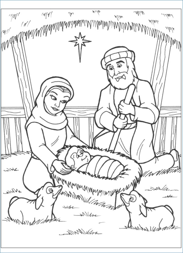Baby Jesus Christmas Coloring Pages Printable 600x831 Baby Jesus Christmas Coloring Pages Printable