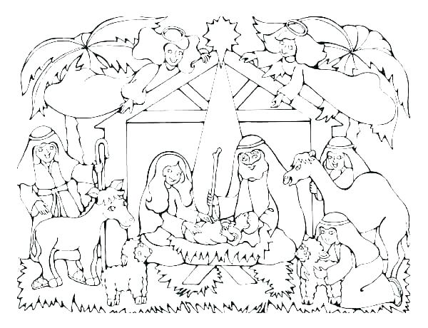 Printable Nativity Coloring Pages Shippa.co 600x460 Printable Nativity Coloring Pages Shippa.co
