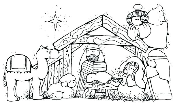 Free Nativity Coloring Pages Precious Moments Nativity Coloring 600x366 Free Nativity Coloring Pages Precious Moments Nativity Coloring
