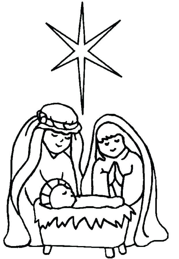 622x901 Nativity Scene Coloring Pages As Well As Coloring Pages Preschool