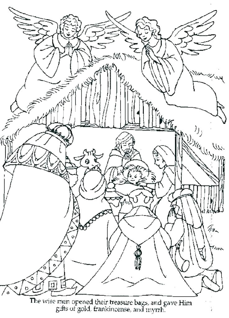 Free Nativity Coloring Pages For Kids Nativity Scene Coloring 737x1024 Free Nativity Coloring Pages For Kids Nativity Scene Coloring