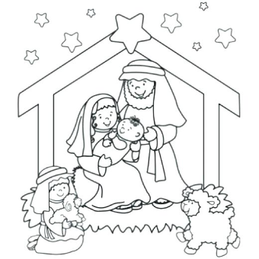 Nativity Scene Coloring Pages Preschoolers Manger Coloring Pages 520x520 Nativity Scene Coloring Pages Preschoolers Manger Coloring Pages