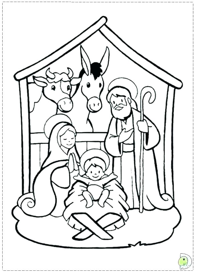 Nativity Scene Coloring Pages 691x960 Nativity Scene Coloring Pages